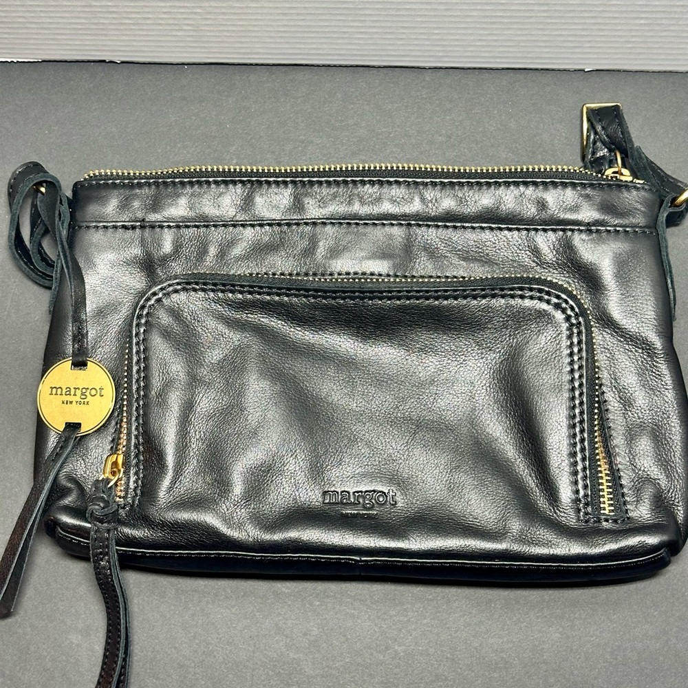 Margot Black Crossbody Bag with Modern Design